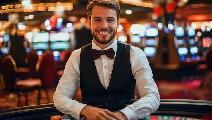 Tampilan permainan Mega Moolah dengan simbol-simbol Afrika dan tampilan jackpot progresif